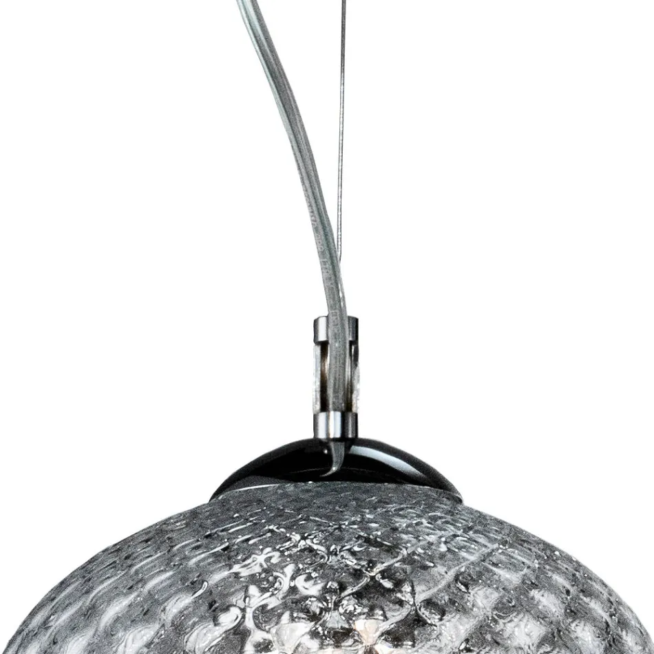 Lustre linéaire à trois lumières en verre vénitien fabriqué en Italie - Elisia Viadurini