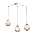 Petit lustre à trois lumières en verre soufflé à la main, fabriqué en Italie - Iride