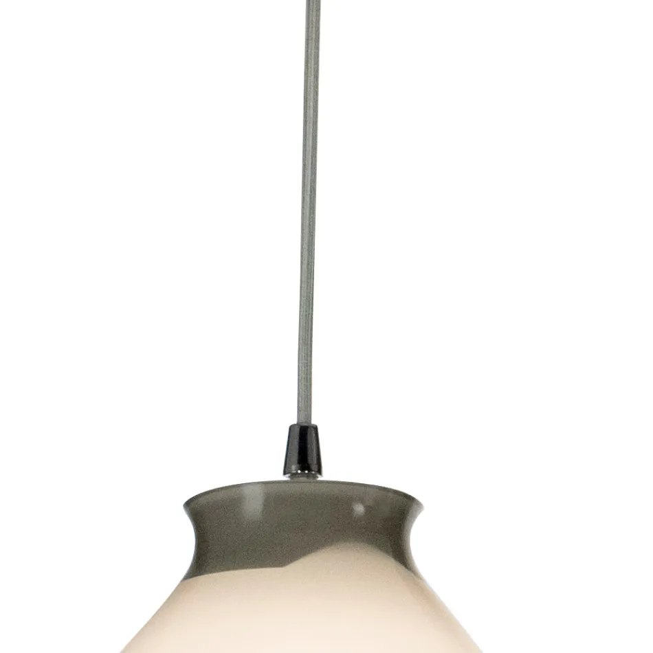 Petit lustre à trois lumières en verre soufflé à la main, fabriqué en Italie - Iride Viadurini