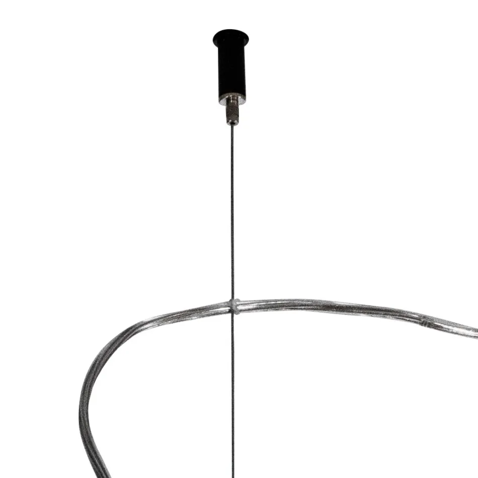 Lumira - Lustre vertical à trois lumières en verre soufflé, fabriqué en Italie Viadurini