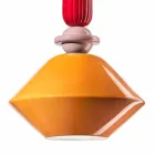 Lustre Vintage en Céramique Vert ou Jaune Fabriqué en Italie - Ferroluce Lariat Viadurini