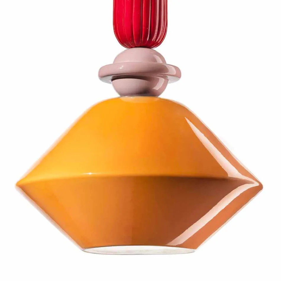 Lustre Vintage en Céramique Vert ou Jaune Fabriqué en Italie - Ferroluce Lariat Viadurini