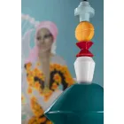 Lustre Vintage en Céramique Vert ou Jaune Fabriqué en Italie - Ferroluce Lariat Viadurini