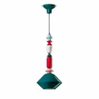 Lustre Vintage en Céramique Vert ou Jaune Fabriqué en Italie - Ferroluce Lariat Viadurini