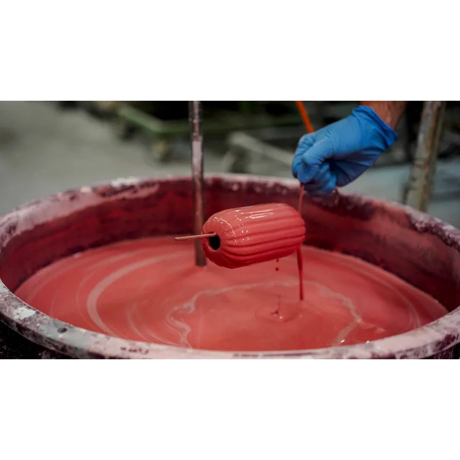 Lustre Vintage en Céramique Vert ou Jaune Fabriqué en Italie - Ferroluce Lariat Viadurini