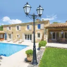 Lampadaire 2 Lumières Style Vintage en Aluminium et Verre Made in Italy - Vivian Viadurini