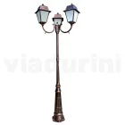 Lampadaire 3 Lumières Style Vintage en Aluminium et Verre Made in Italy - Doroty Viadurini