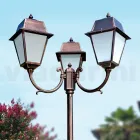 Lampadaire 3 Lumières Style Vintage en Aluminium et Verre Made in Italy - Doroty Viadurini