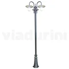 Lampadaire 3 Lumières Style Vintage en Aluminium Gris Fabriqué en Italie - Belen Viadurini