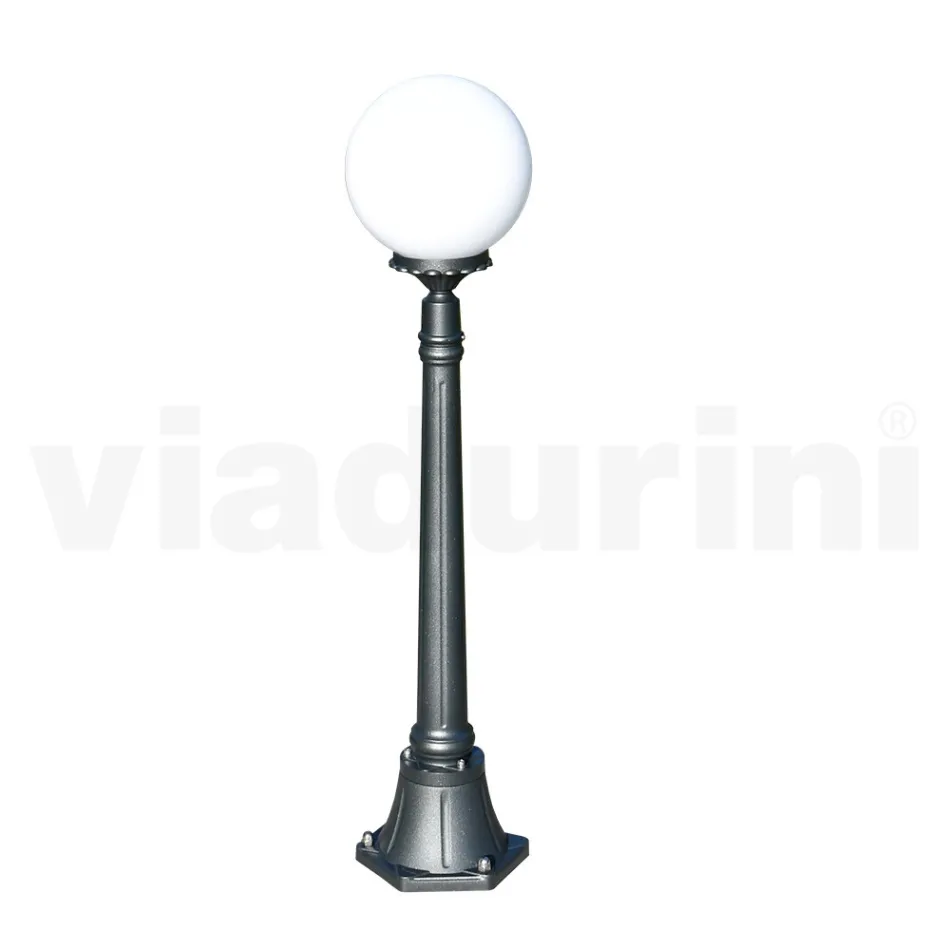 Lampadaire de 110 cm de haut en Acrylique et Aluminium Anthracite Fabriqué en Italie - Trovaantracite Viadurini