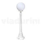 Lampadaire de 110 cm de haut en acrylique blanc et aluminium fabriqué en Italie - Trovabianco Viadurini