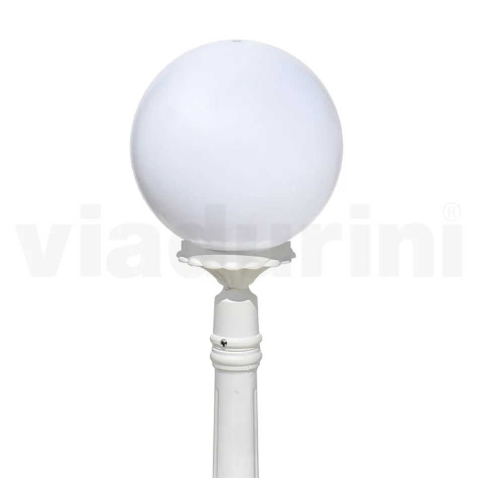 Lampadaire de 110 cm de haut en acrylique blanc et aluminium fabriqué en Italie - Trovabianco Viadurini