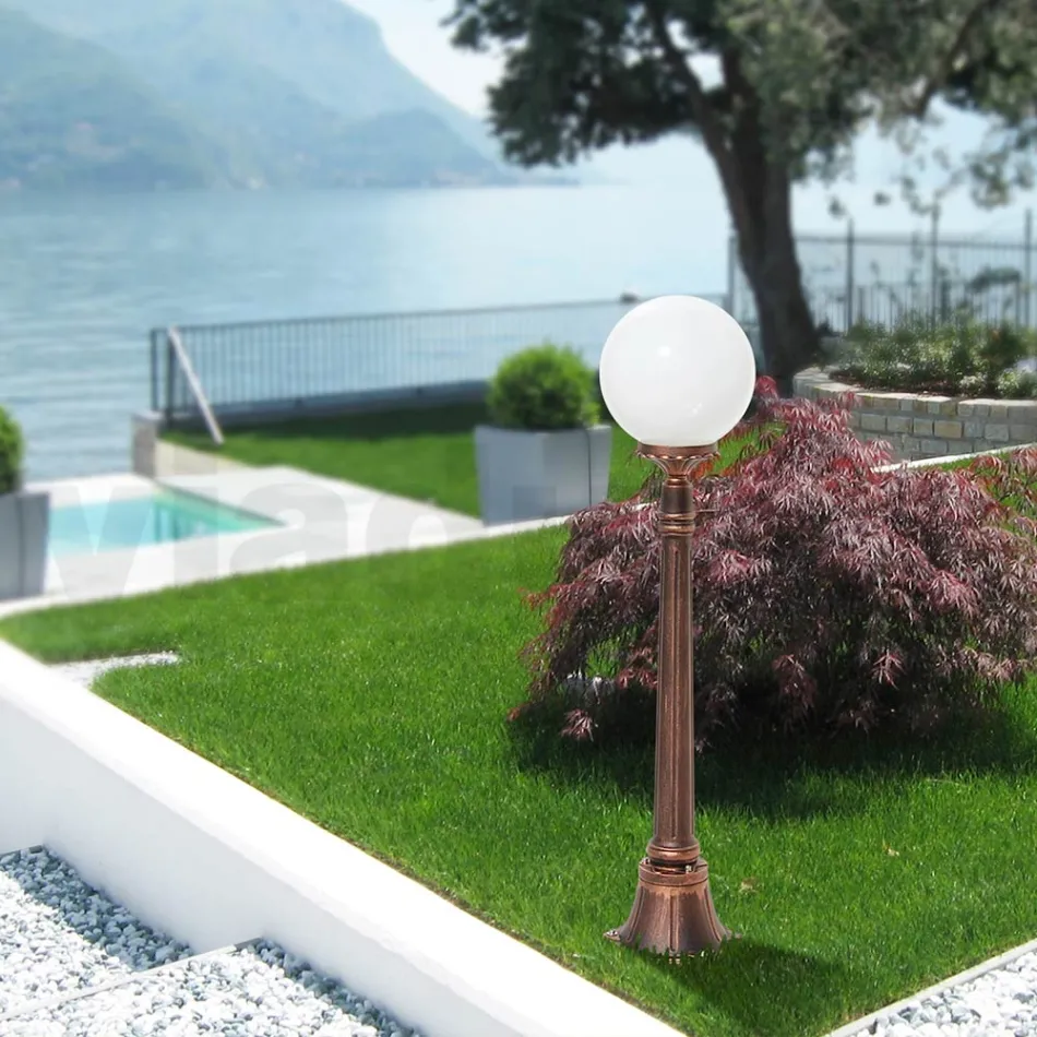 Lampadaire de 110 cm de haut en acrylique noir et aluminium Made in Italy - Trovanero Viadurini
