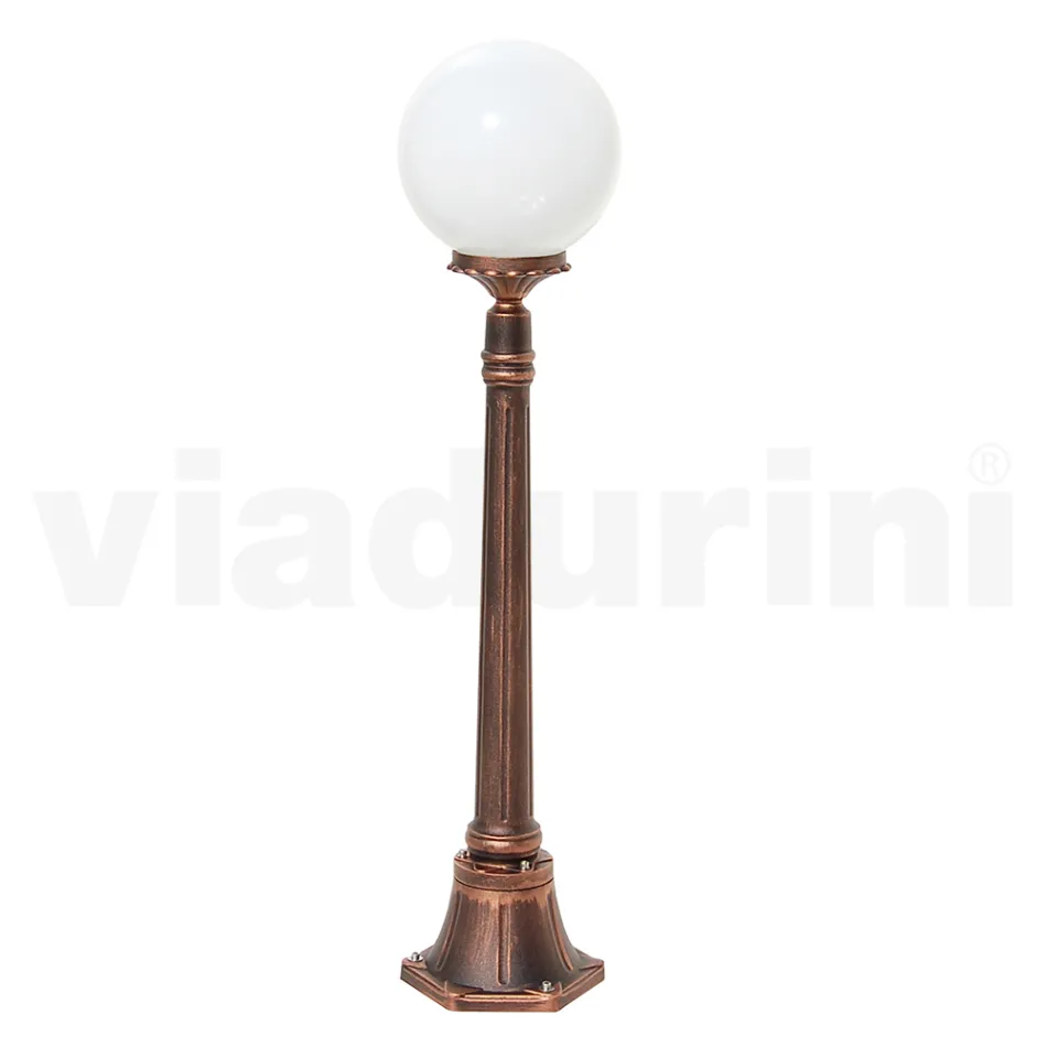 Lampadaire de 110 cm de haut en acrylique noir et aluminium fabriqué en Italie - Trovanero Viadurini