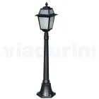 Lampe de jardin de 116 cm de haut en Aluminium Anthracite et Verre Sablé - Elric Viadurini