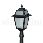 Lampe de jardin de 116 cm de hauteur en Aluminium Anthracite et Verre Sablé - Elric Viadurini