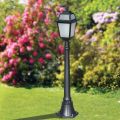 Lampe de jardin de 116 cm de hauteur en Aluminium Anthracite et Verre Sablé - Elric