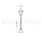 Lampe de jardin de 117 cm de hauteur en verre et 5 finitions en aluminium - Pinako Viadurini