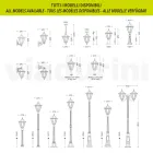 Lampe de jardin de 117 cm de hauteur en verre et 5 finitions en aluminium - Pinako Viadurini