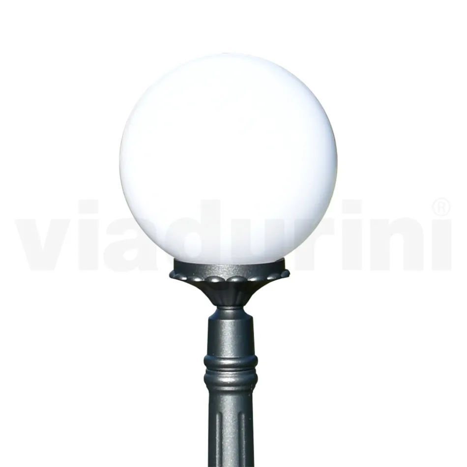 Lampadaire de 145 cm de haut en Acrylique et Aluminium Anthracite Fabriqué en Italie - Trovaantracite Viadurini