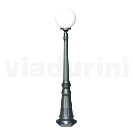 Lampadaire de 145 cm de haut en Acrylique et Aluminium Anthracite Fabriqué en Italie - Trovaantracite Viadurini