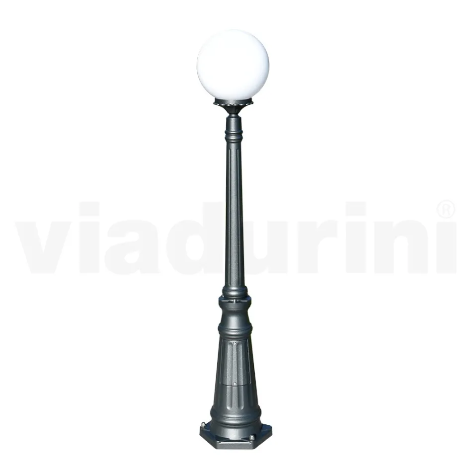 Lampadaire de 145 cm de haut en Acrylique et Aluminium Anthracite Fabriqué en Italie - Trovaantracite Viadurini