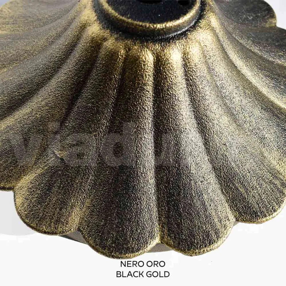 Lampadaire de 145 cm de haut en acrylique noir et aluminium fabriqué en Italie - Trovanero Viadurini