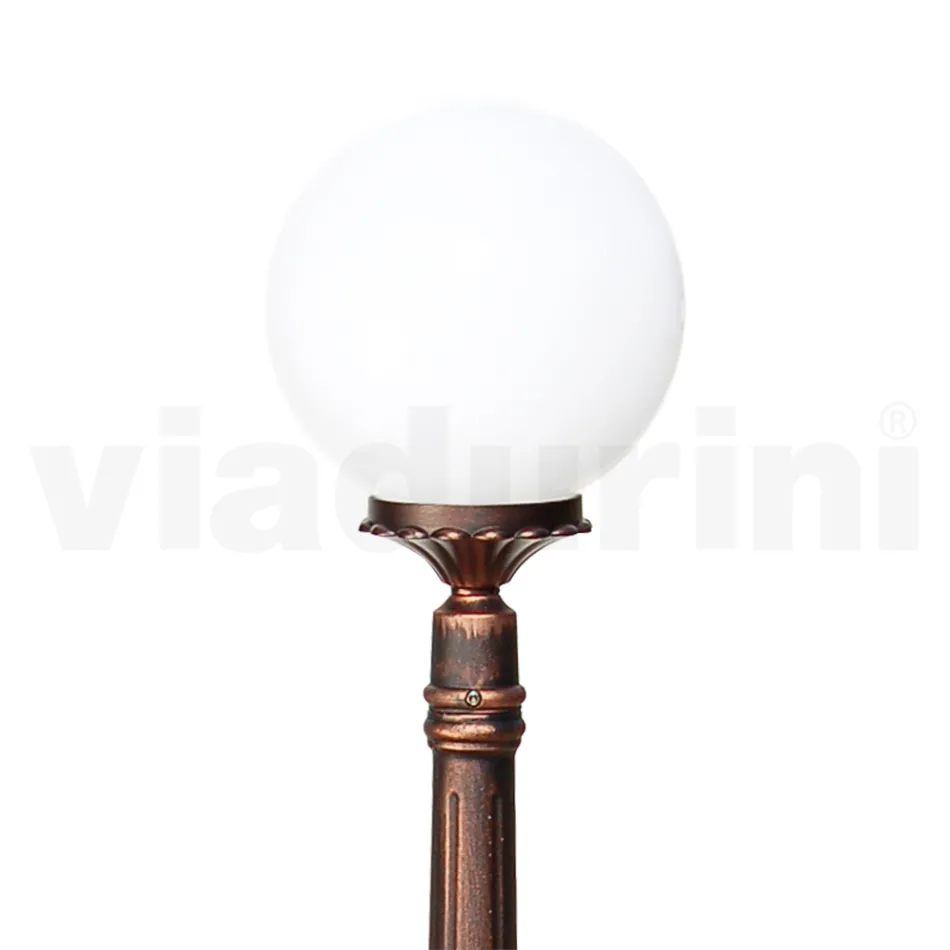 Lampadaire de 145 cm de haut en acrylique noir et aluminium fabriqué en Italie - Trovanero Viadurini