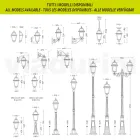 Lampe de jardin de 152 cm de haut en Aluminium Anthracite et Verre Sablé - Elric Viadurini