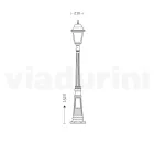 Lampadaire de 152 cm de haut en verre anthracite et aluminium fabriqué en Italie - Scintilla Viadurini