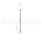Lampadaire de 172 cm de haut en Acrylique et Aluminium Anthracite Fabriqué en Italie - Trovaantracite Viadurini