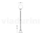 Lampadaire de 172 cm de haut en acrylique blanc et aluminium fabriqué en Italie - Trovabianco Viadurini