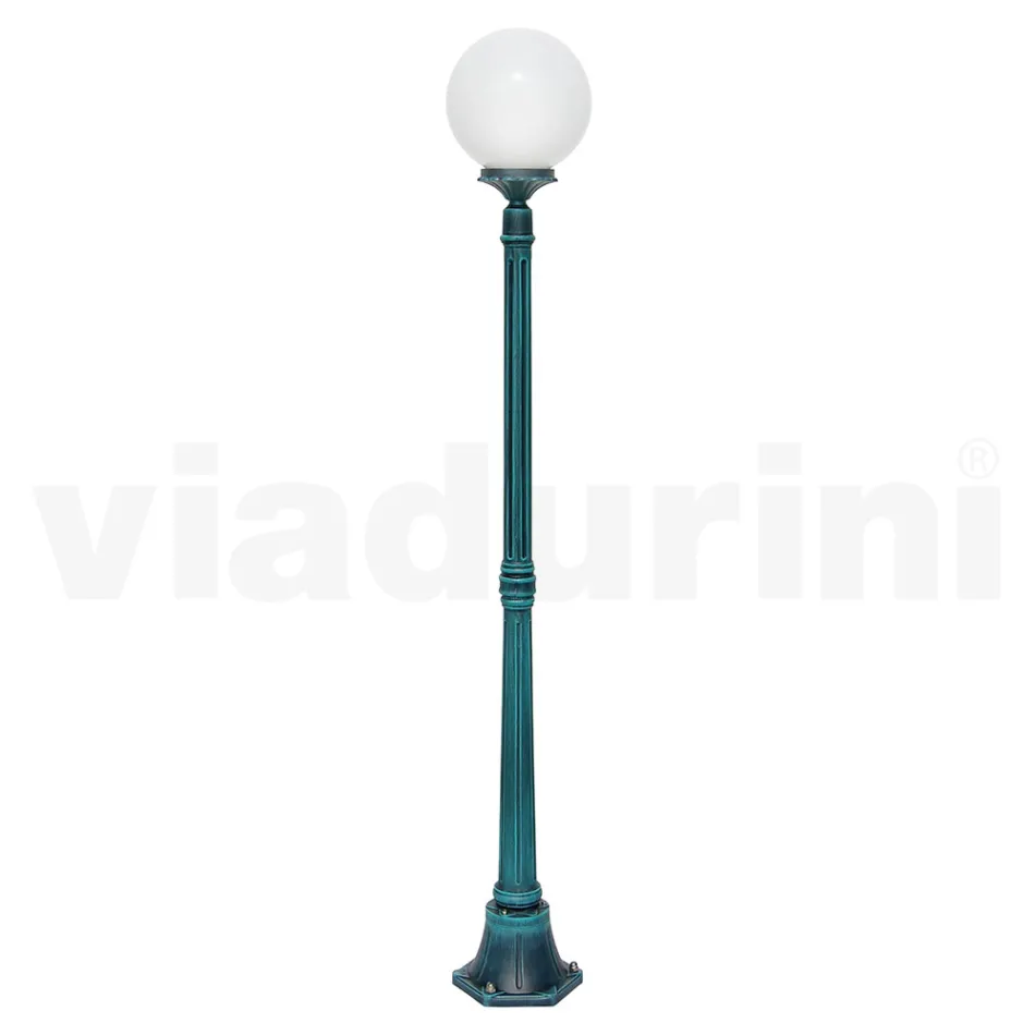Lampadaire de 172 cm de haut en acrylique noir et aluminium fabriqué en Italie - Trovanero Viadurini