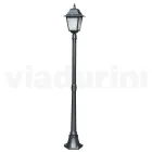 Lampadaire de 178 cm de haut en verre anthracite et aluminium fabriqué en Italie - Scintilla Viadurini