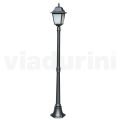 Lampadaire de 178 cm de haut en verre anthracite et aluminium fabriqué en Italie - Scintilla