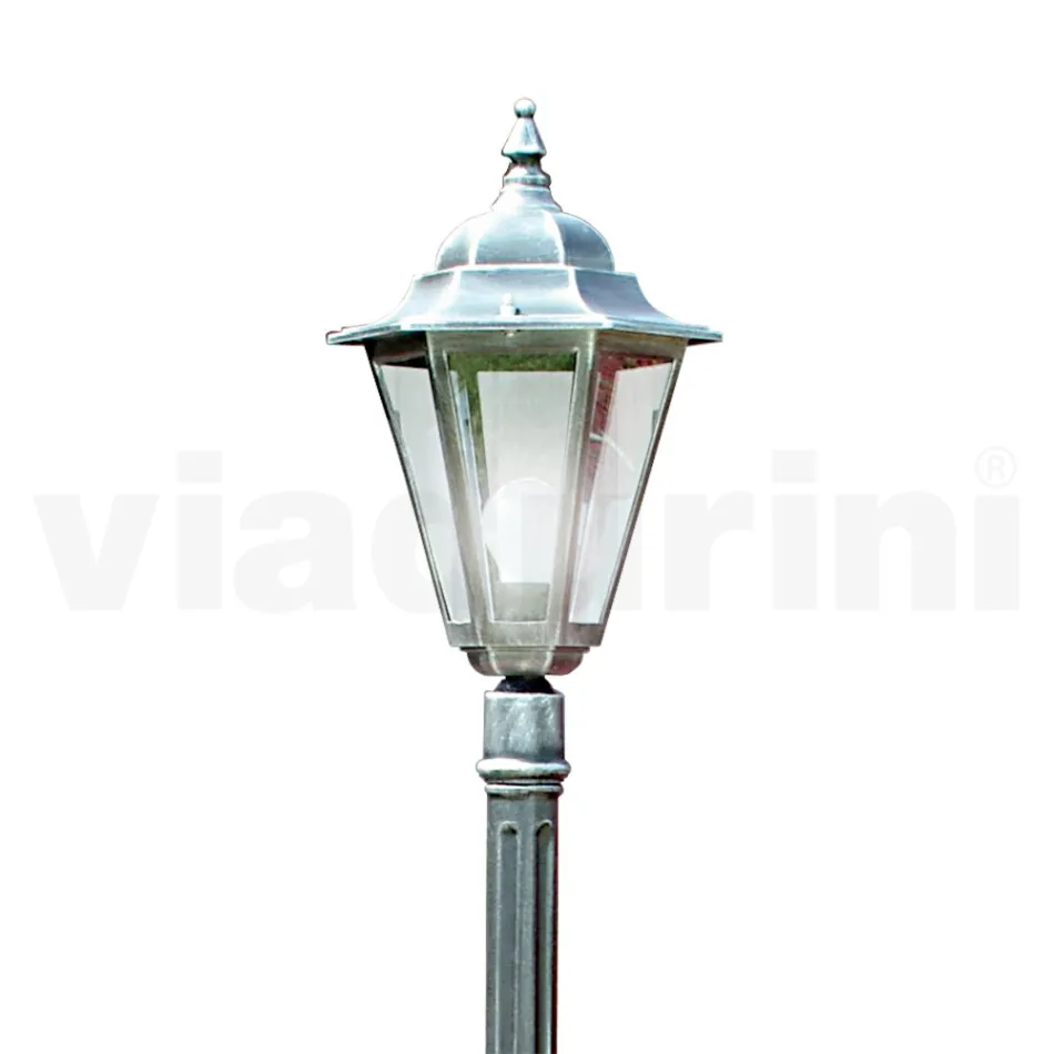 Lampe de jardin hauteur 179 cm en verre et 5 finitions aluminium - Pinako Viadurini