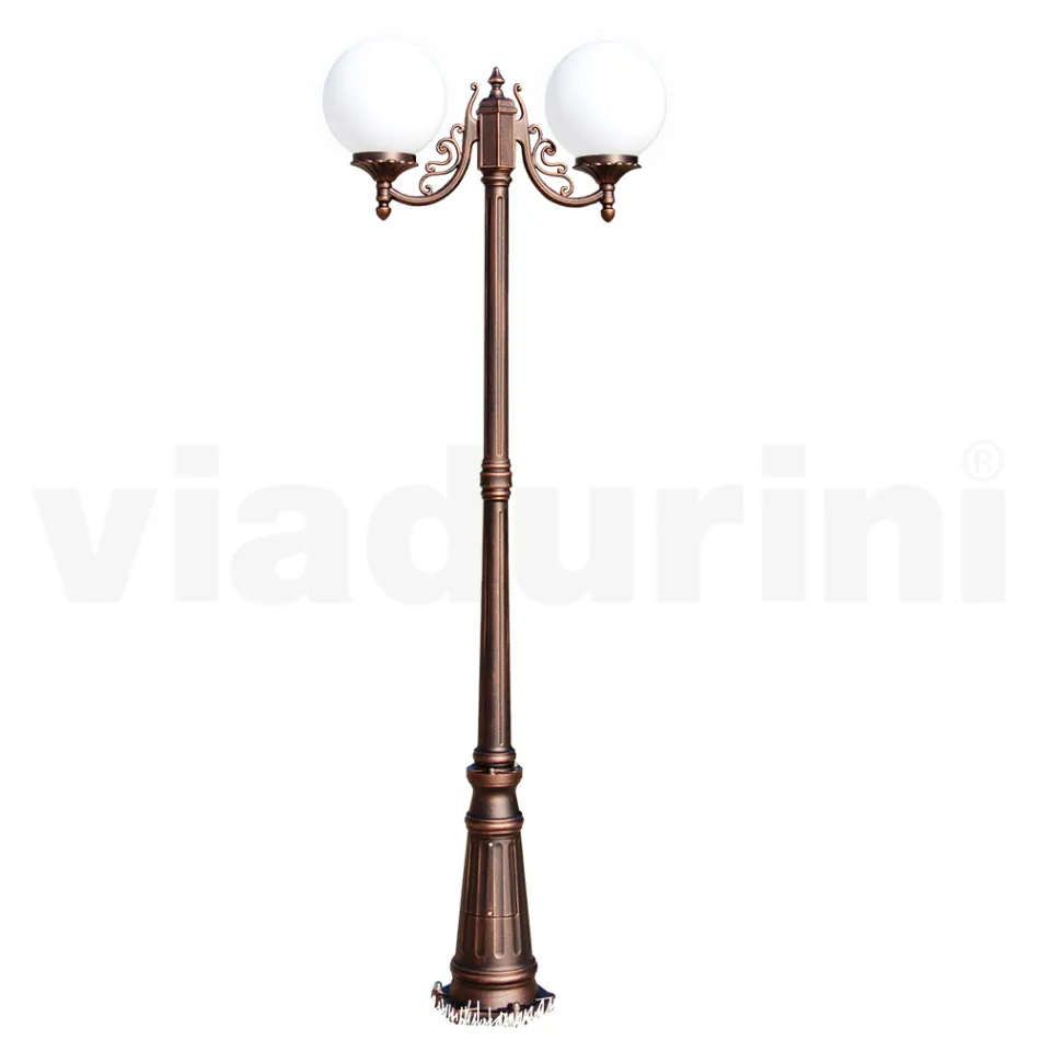 Lampadaire de 200 cm de haut en acrylique noir et aluminium fabriqué en Italie - Trovanero Viadurini