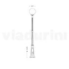 Lampadaire de 208 cm de haut en Acrylique et Aluminium Anthracite Fabriqué en Italie - Trovaantracite Viadurini