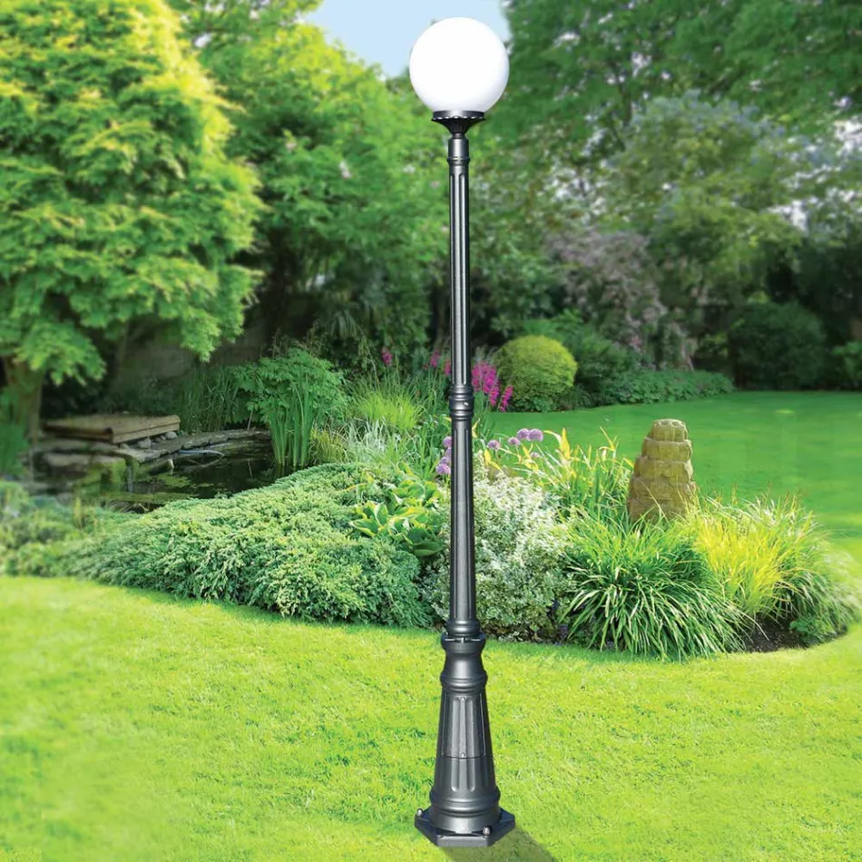 Lampadaire de 208 cm de haut en Acrylique et Aluminium Anthracite Fabriqué en Italie - Trovaantracite Viadurini