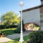 Lampadaire de 208 cm de haut en acrylique blanc et aluminium fabriqué en Italie - Trovabianco Viadurini