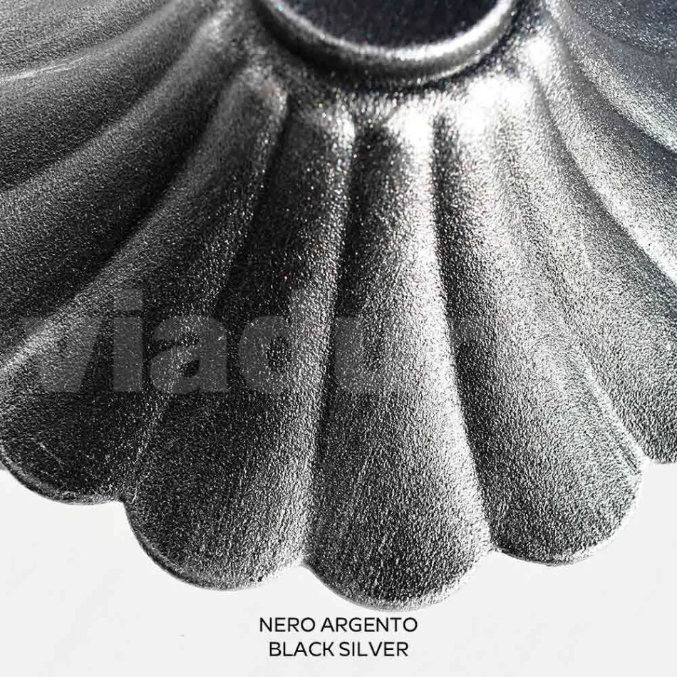 Lampadaire de 208 cm de haut en acrylique noir et aluminium fabriqué en Italie - Trovanero Viadurini