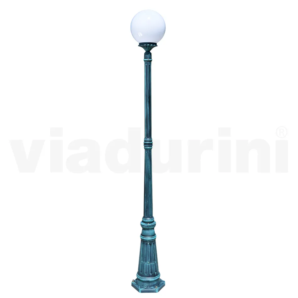 Lampadaire de 208 cm de haut en acrylique noir et aluminium fabriqué en Italie - Trovanero Viadurini
