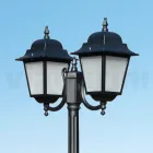 Lampadaire de 208 cm de haut en verre anthracite et aluminium fabriqué en Italie - Scintilla Viadurini