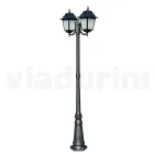 Lampadaire de 208 cm de haut en verre anthracite et aluminium fabriqué en Italie - Scintilla Viadurini