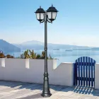 Lampadaire de 208 cm de haut en verre anthracite et aluminium fabriqué en Italie - Scintilla Viadurini