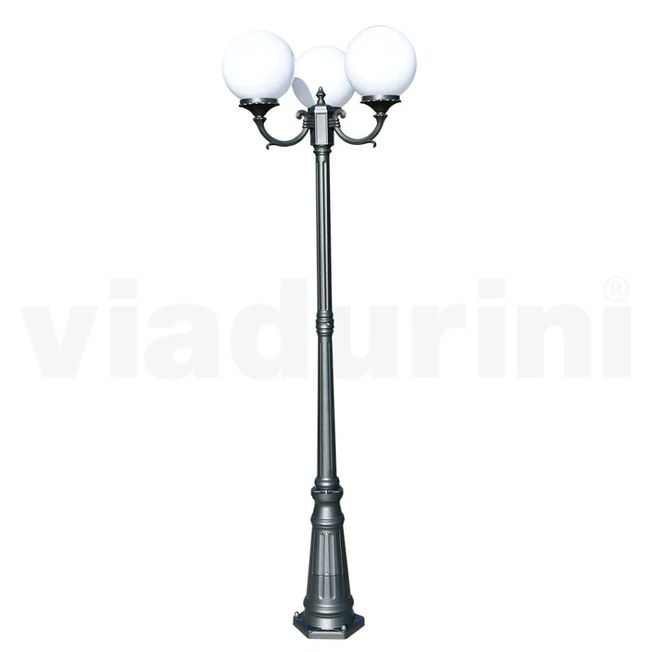 Lampadaire de 212 cm de haut en Acrylique et Aluminium Anthracite Fabriqué en Italie - Trovaantracite Viadurini