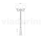 Lampadaire de 212 cm de haut en Acrylique et Aluminium Anthracite Fabriqué en Italie - Trovaantracite Viadurini