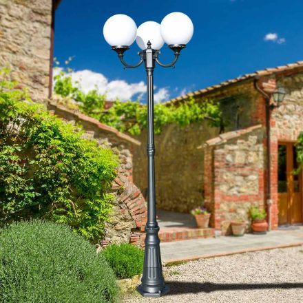 Lampadaire de 212 cm de haut en Acrylique et Aluminium Anthracite Fabriqué en Italie - Trovaantracite Viadurini
