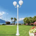 Lampadaire de 212 cm de haut en acrylique blanc et aluminium fabriqué en Italie - Trovabianco Viadurini