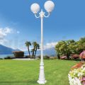 Lampadaire de 212 cm de haut en acrylique blanc et aluminium fabriqué en Italie - Trovabianco